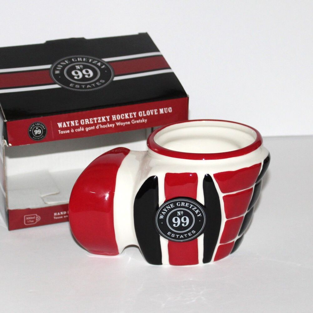 Wayne Gretzky Ice Hockey Glove Mug 99 ceramic NHL Canada red black
